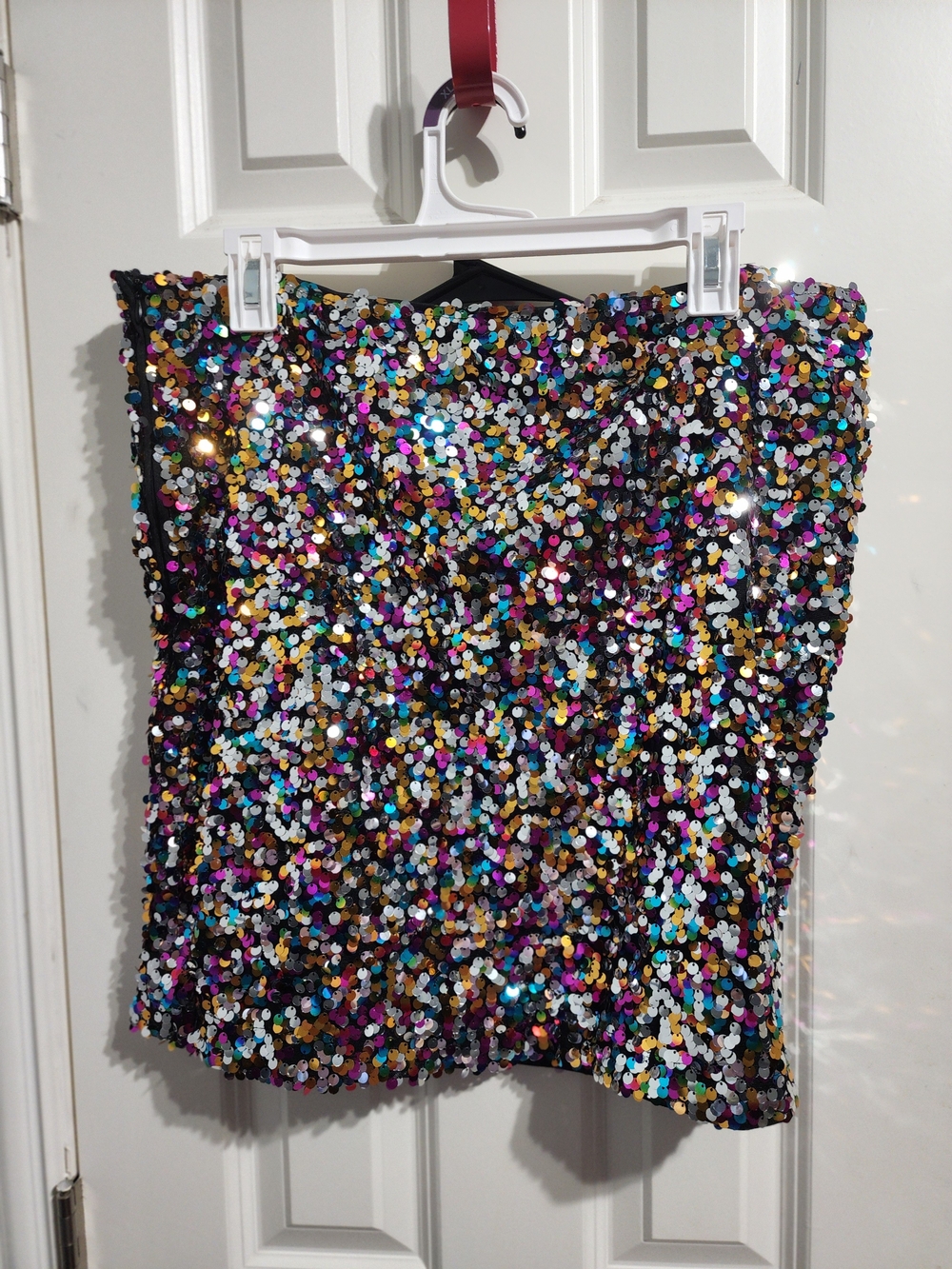 SHEIN Multicolor Sequin Mini Skirt
